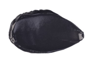 Beyaz bir arka plan üzerinde izole kömür maskesi smear