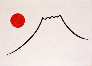 Güneş ve Mt.Fuji Japonya