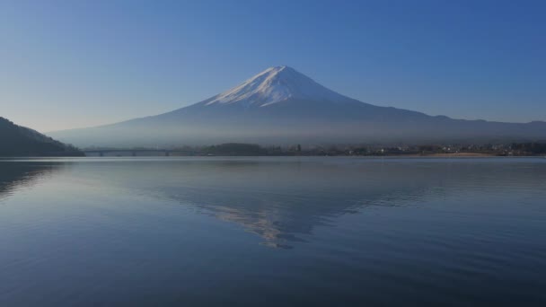 Fuji Aus Dem Kawaguchi See Japan 2018 — Stockvideo