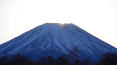 Mt.Fuji Fujigane dan gündoğumu elmas Japonya telefoto 02/08/2019