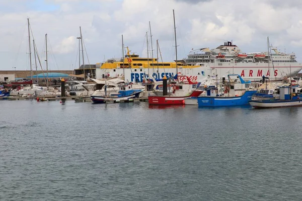 Morro Jable Hiszpania Fuerteventura Maja 2018 Widok Łodzi Portu Morro — Zdjęcie stockowe