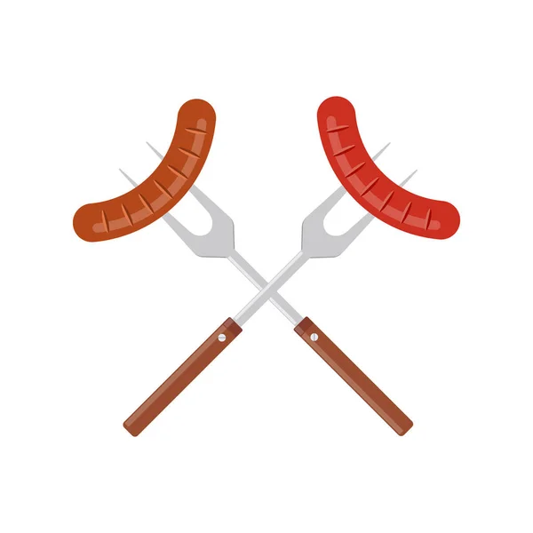 Espátula de ferramentas de churrasco e ícone do logotipo da silhueta do  garfo