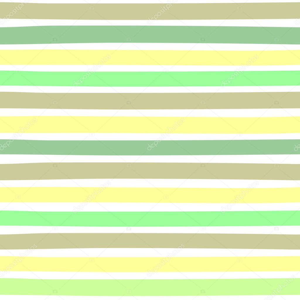 Seamless colorful pattern with horizontal stripes. Pattern can be used for fabric design, t-shirts and textiles. Print for polygraphy, wallpaper, wrapping papers, notebook. Vector background.