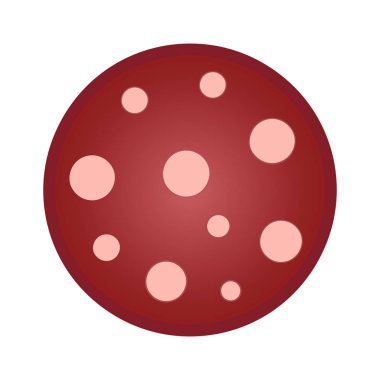 Salam sosis dilim füme. Üstten görünüm makro ayrıntı salam sosis dilim doku. Beyaz arka plan üzerinde izole vektör çizim.