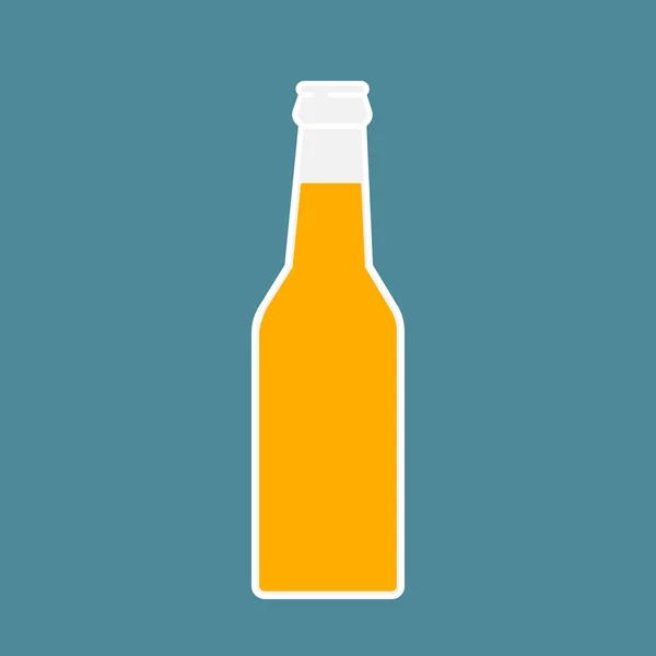 Icono Botella Cerveza Mock Vaso Cerveza Limonada Clean Bottle Logo — Vector de stock