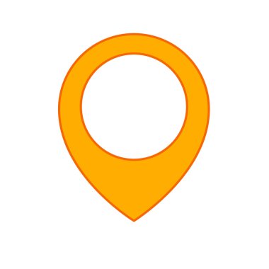 Harita işaretçi simgesi. Konumu simgesi. Harita işaretçi. Navigasyon haritası, gps, yön, yer, pusula, ilgili kişi arama kavramı. Beyaz arka plan üzerinde izole vektör çizim