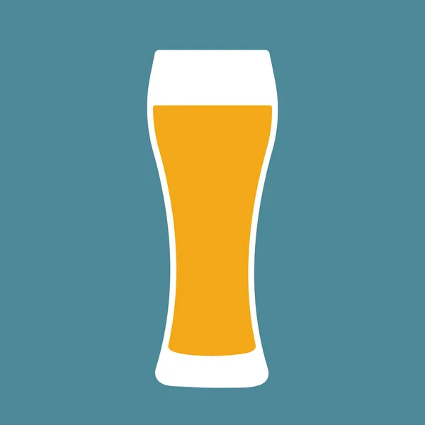 Glass 啤酒平面图标. — 图库矢量图片