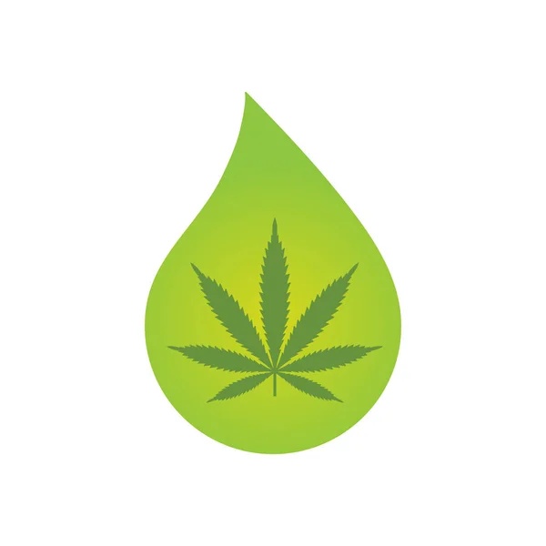 Cbd Olie Cannabisextract Medische Cannabis Olie Pictogram Ontwerp Met Marihuana — Stockvector