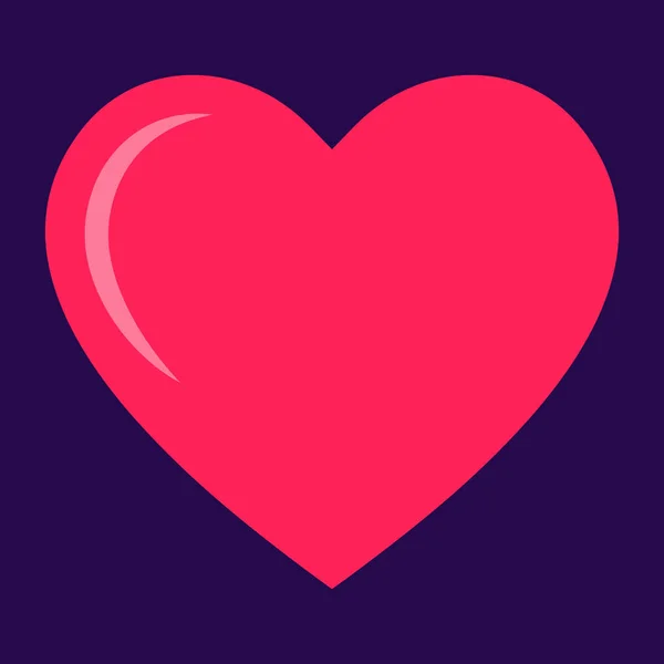 Růžové Srdce Láska Ikona Izolované Vektorové Ilustrace — Stockový vektor