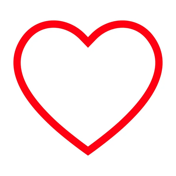 Lineares Herz Symbol Umreißendes Liebe Symbol Isolierte Vektordarstellung Auf Weißem — Stockvektor