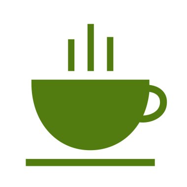 Çay bardağı logotype. Simge vektör logo şablonu.