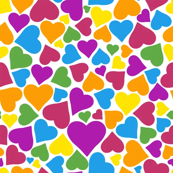 Seamless pattern with hearts. — Stock Vector