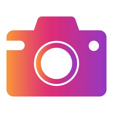 Kamera Simgesi Vektör Çizim Logo Şablonu.