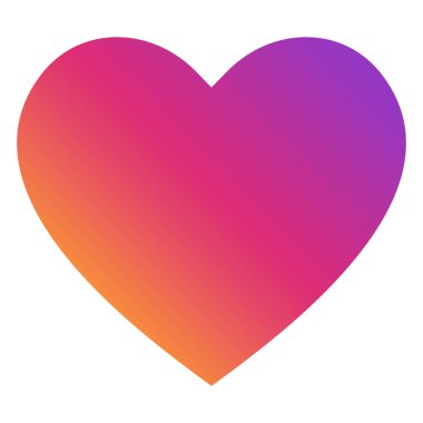 Kalp Simge Vektör. Mükemmel Aşk sembolü.