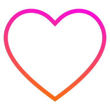 Kalp Simge Vektör. Mükemmel Aşk sembolü.