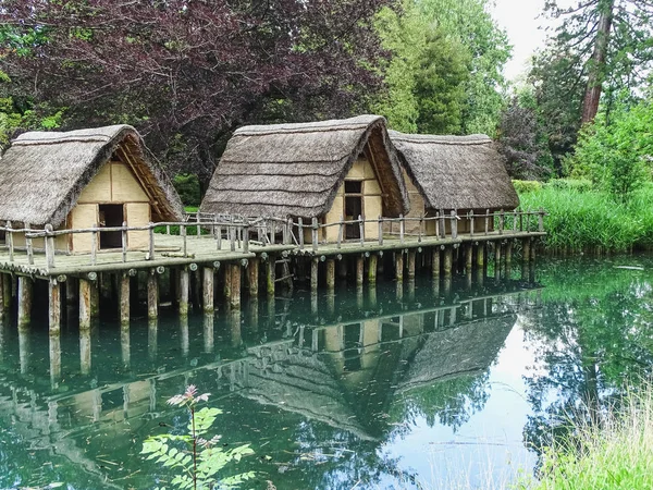 Old Straw Houses Bally Park Schoenenwerd Switzerland — Stock Photo, Image