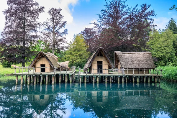 Old Straw Houses Bally Park Schoenenwerd Switzerland — Stock Photo, Image