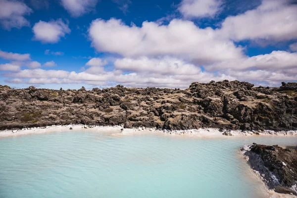 Barevné Vodní Krajina Slavné Modré Laguně Island — Stock fotografie