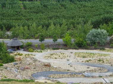 nochten Kömür Santrali boxberg Almanya yakınlarında şaşırtıcı findlingspark alanında