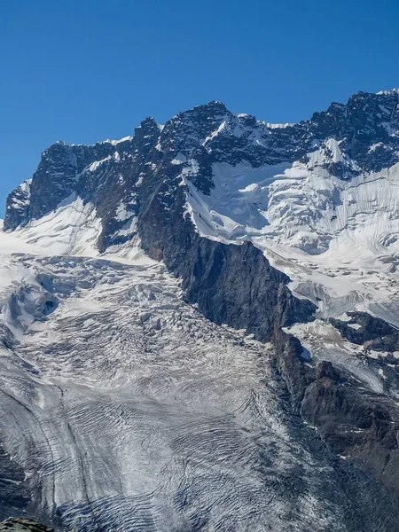 Famoso Glaciar Gorner Segundo Glaciar Más Grande Los Alpes Suiza — Foto de Stock