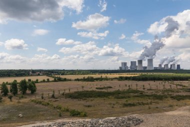 Kömür Santrali boxberg findlingspark nochten Almanya dan görünüm