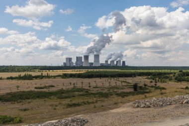 Kömür Santrali boxberg findlingspark nochten Almanya dan görünüm