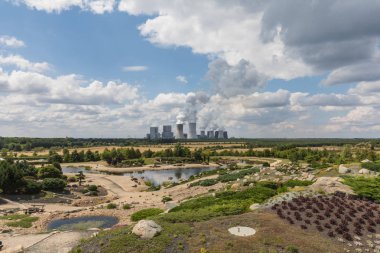 Kömür Santrali boxberg findlingspark nochten Almanya dan görünüm