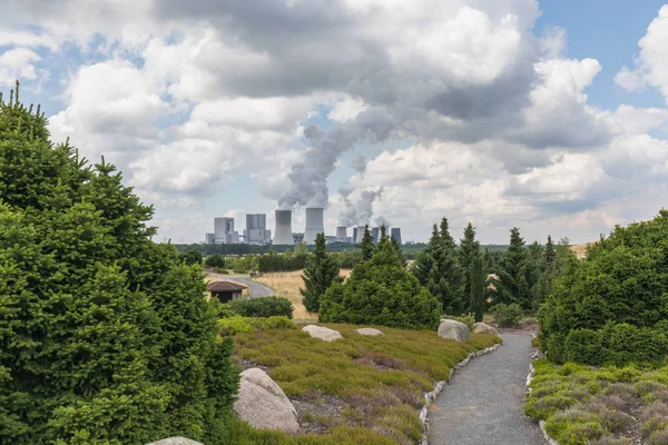 Kömür Santrali boxberg findlingspark nochten Almanya dan görünüm