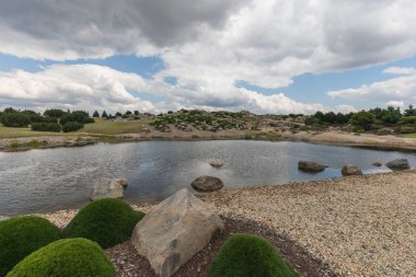 nochten Kömür Santrali boxberg Almanya yakınlarında şaşırtıcı findlingspark alanında