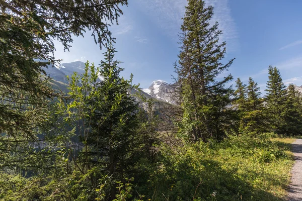Amazing Hdr Landscape High Mountain Route Gemmi Pass Switzerland Europe — Stock Photo, Image