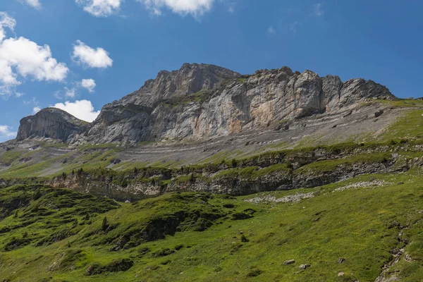 Amazing landscape on high mountain route through the Gemmi Pass in Switzerland, Europe