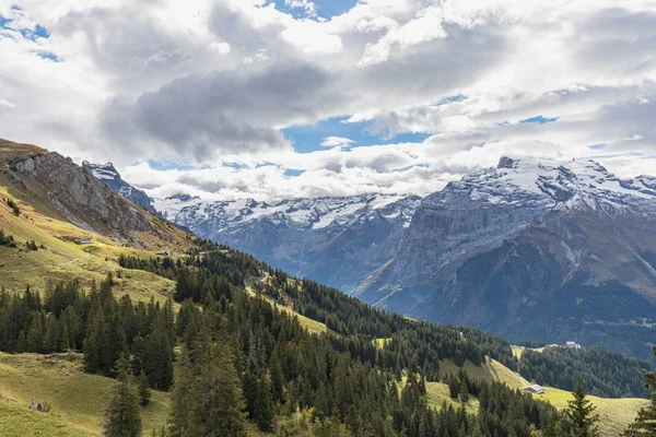 Mount Brunni, Engelberg İsviçre Alpleri'nde üzerinde yaz aylarında hiking
