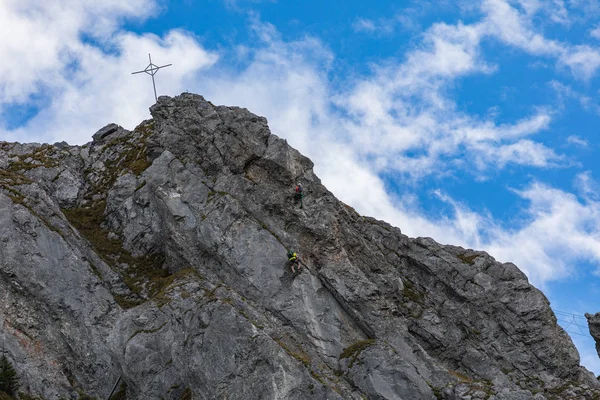 Lezení Mount Brunni Engelbergu Švýcarských Alpách Létě — Stock fotografie