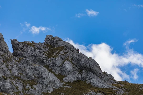 Lezení Mount Brunni Engelbergu Švýcarských Alpách Létě — Stock fotografie