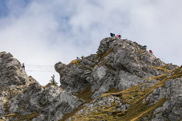 Lezení Mount Brunni Engelbergu Švýcarských Alpách Létě — Stock fotografie