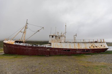 Gardar ba gemi kazasında patrekfjordur: westfjords İzlanda