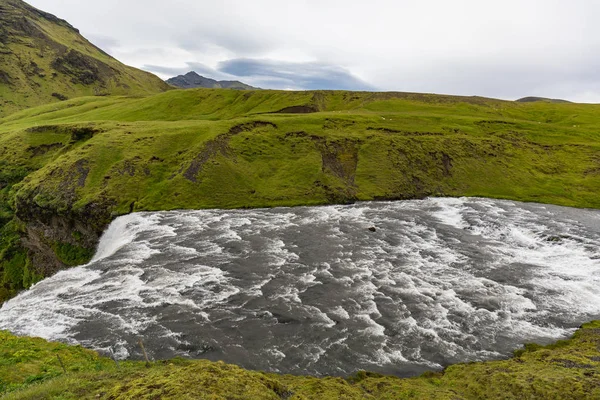 Přírodní Hezky Krásný Vodopád Islandu Létě — Stock fotografie