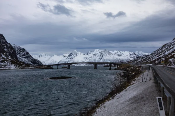 Schöne Aussicht Auf Die Lofoten Winter Norwegen — Stockfoto