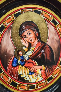 Doğum sahnesi yakın çekim Noel, kristal cam, Almanya