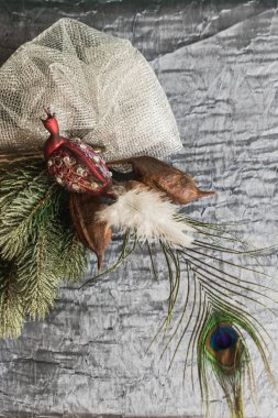 soyut Noel ağacı süsle, xmas yakın çekim