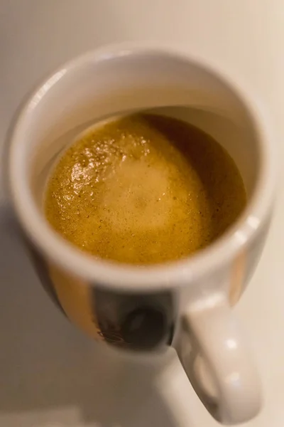 Yukarıdan Bir Fincan Taze Espresso Sviçre Için Göster — Stok fotoğraf