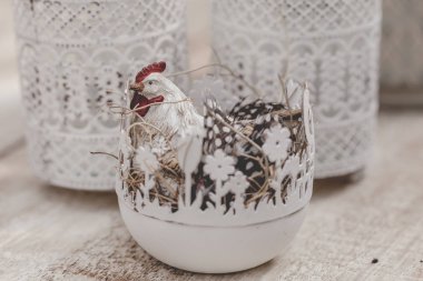 Güzel geleneksel Paskalya dekorasyonu yakın