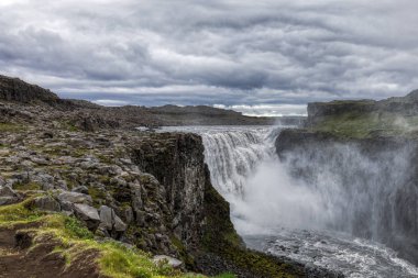 İzlanda'da hafragilsfoss şelale peyzaj panorama