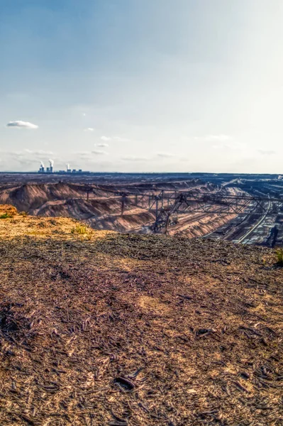 Coal mining with heavy excavator in germany, Boxberg Power Stati — Stock Photo, Image