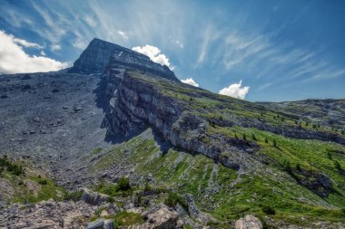 Leuk Gemmi geçiş üzerinde klasik İsviçre zammı Hdr panorama