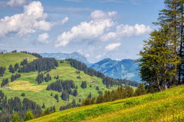 Yaz aylarında Les Mosses yakınlarında İsviçre Alpleri 'nin muhteşem HDR görüntüleri.