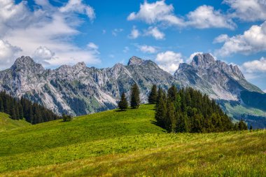 Yaz aylarında Les Mosses yakınlarında İsviçre Alpleri 'nin muhteşem HDR görüntüleri.