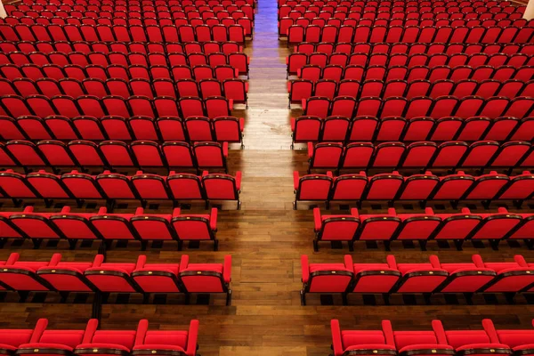 Leere Rote Stühle Konzertsaal — Stockfoto