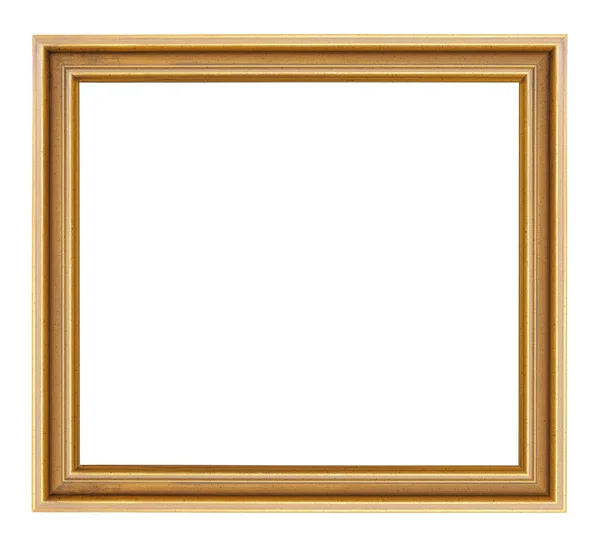 Vintage Golden Frame White Background Isolated — Stock Photo, Image