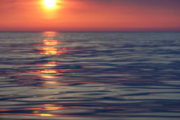 Solen Spår Det Lugna Havet — Stockfoto